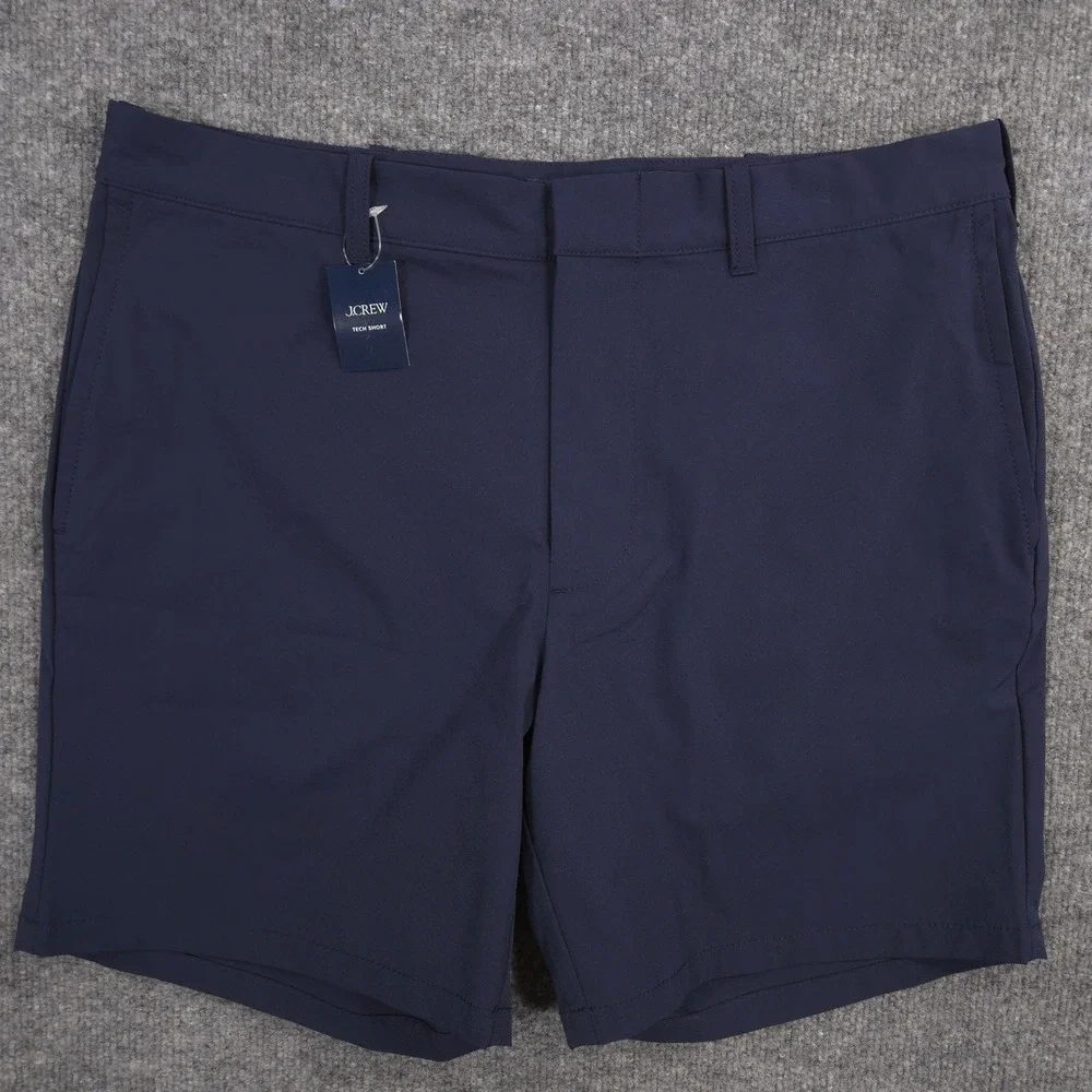 J Crew Tech Shorts Mens 33 Navy Chino Performance UPF 50+ Stretch 7
